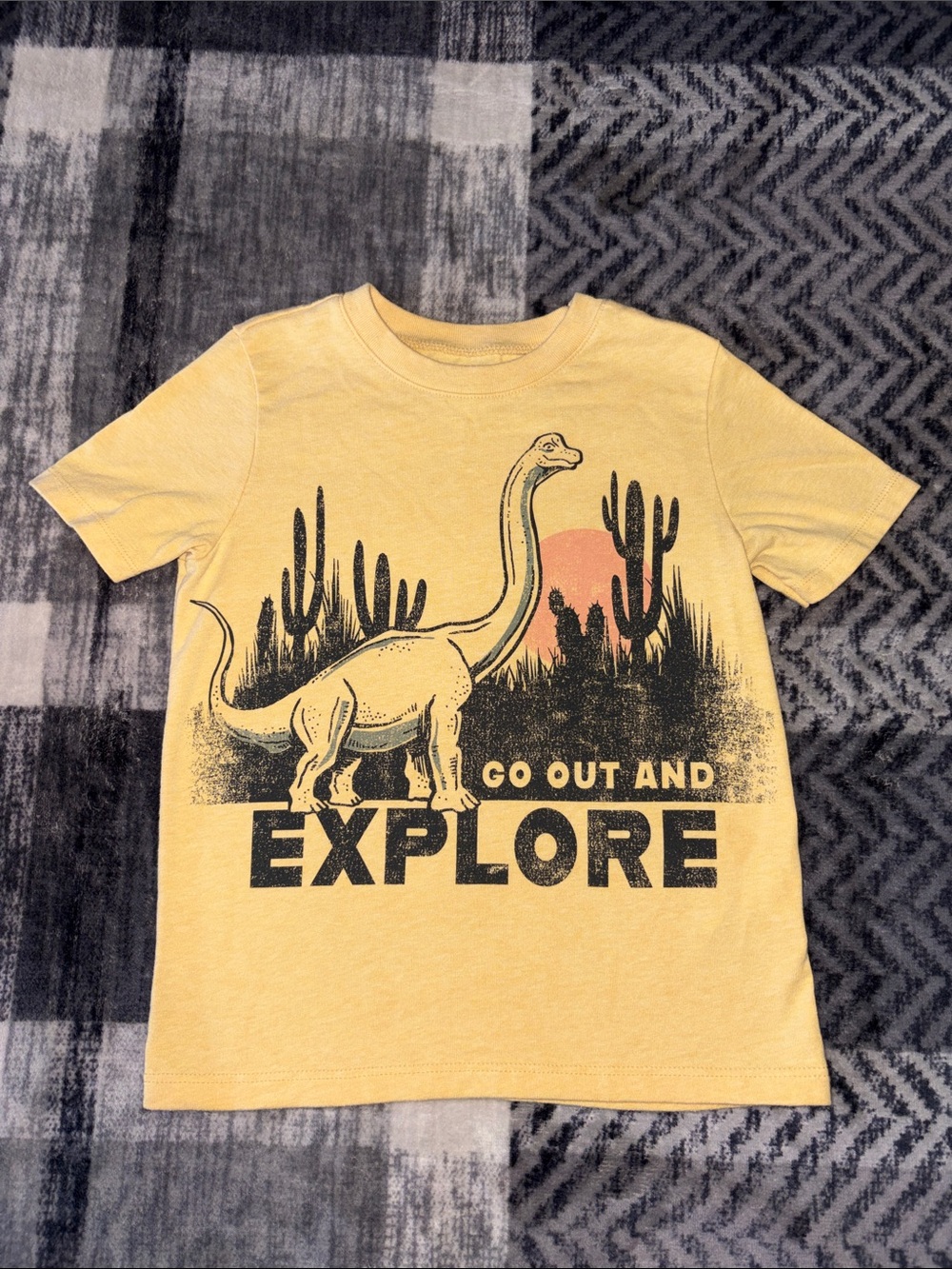 Garanimals Yellow Dinosaur "Explore" Graphic Tee